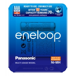 4 x akumulatorki Panasonic Eneloop R03 AAA 800mAh BK-4MCCE (sliding pack) 1.2V