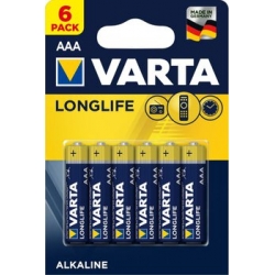 6 x bateria alkaliczna Varta Longlife 4103 LR03/AAA (blister) 1.5V